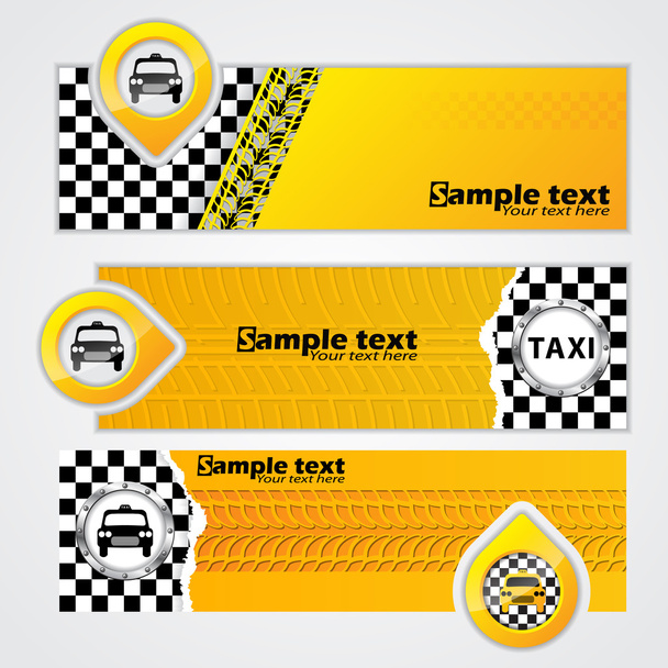 Taxi company banner set of 3 - Vector, Imagen