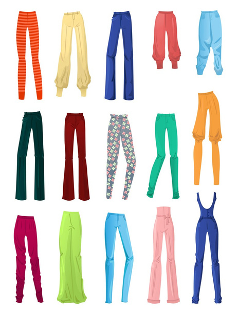 Women's pants - Vector, Image