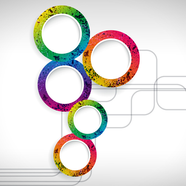 abstract background with round frames. - Vector, Imagen