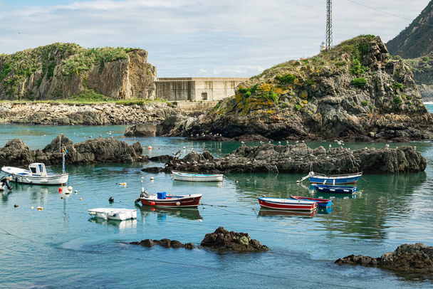 Picturesque fishing port in the small village of Cudillero, Asturias, Spain - Photo, Image