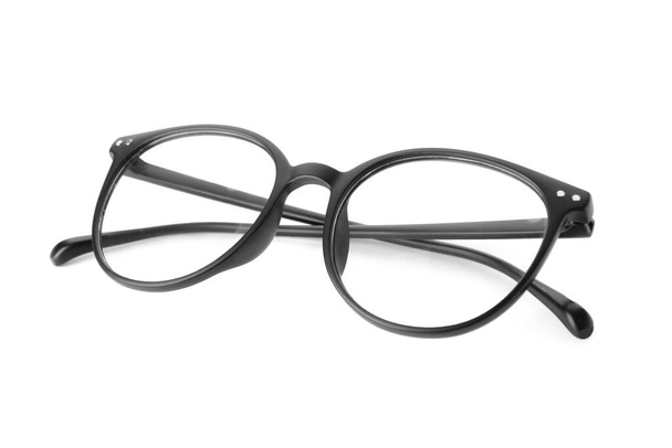 Stylish male glasses on white background - Fotoğraf, Görsel