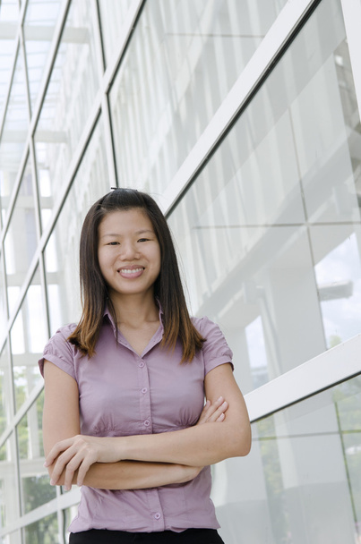 Asian business woman with office background - Foto, Imagen