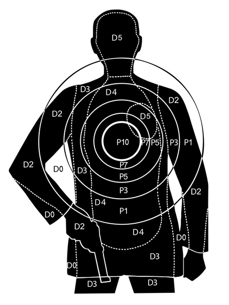 Профессиональная цель для стрельбы
 - Вектор,изображение