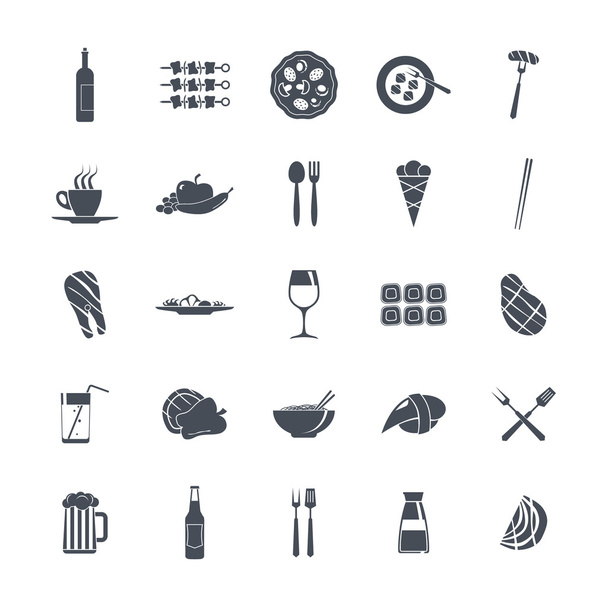 Set de iconos comida de verano
 - Vector, Imagen
