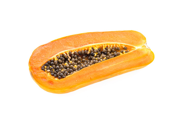 Papaya aislada sobre blanco
 - Foto, Imagen