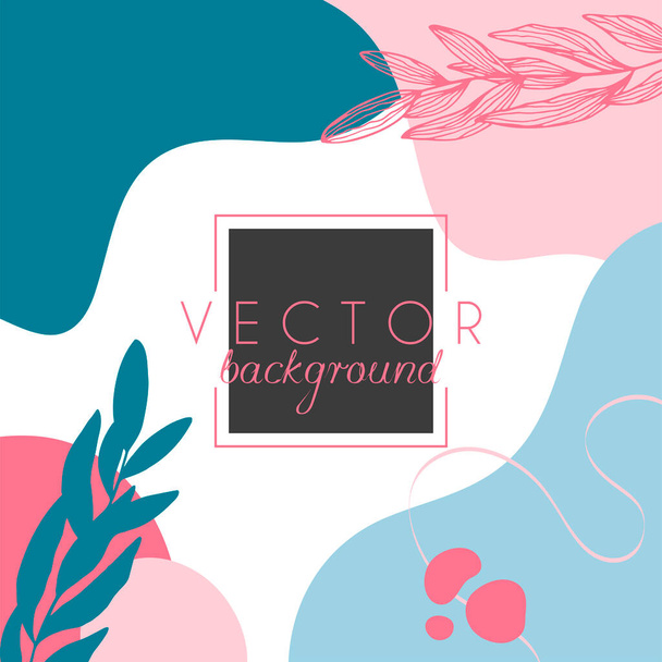 Abstract background. Modern design template in minimal style. Stylish cover for beauty presentation, branding design. Vector illustration - Вектор,изображение