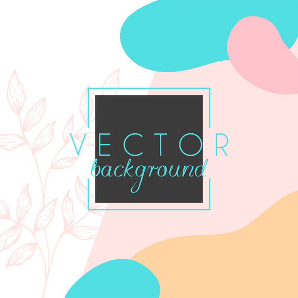 Abstract background. Modern design template in minimal style. Stylish cover for beauty presentation, branding design. Vector illustration - ベクター画像