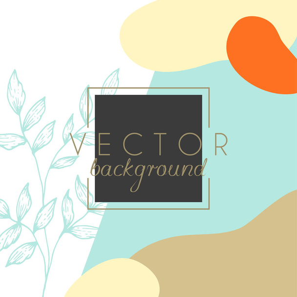 Abstract background. Modern design template in minimal style. Stylish cover for beauty presentation, branding design. Vector illustration - Vektori, kuva