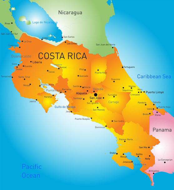 Kostaryka - Wektor, obraz