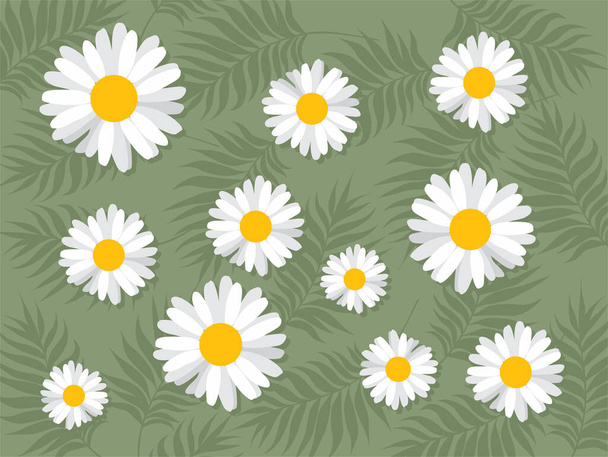 Minimalistischer Hintergrund mit einfachem Blumenmuster - Vektor, Bild