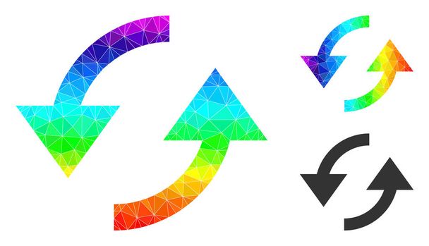 Vector Polygonal Refresh Icon with Spectrum Gradient - Vector, imagen