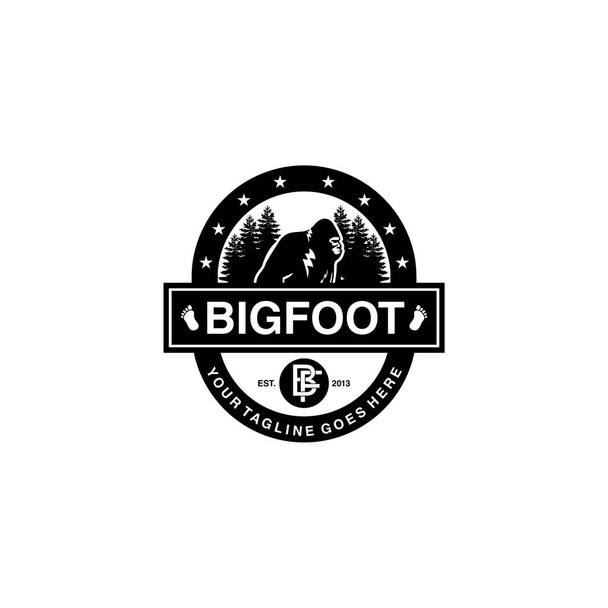 Großes Fußabzeichen Logo - Vektor, Bild