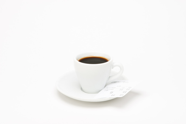 Taza de café con factura
 - Foto, Imagen