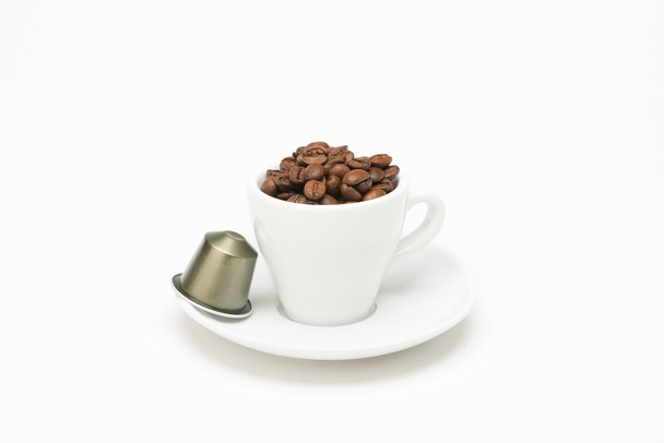 Seed of coffee with capsule - Photo, Image