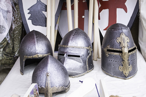 helmen middeleeuwse geschiedenis - Foto, afbeelding