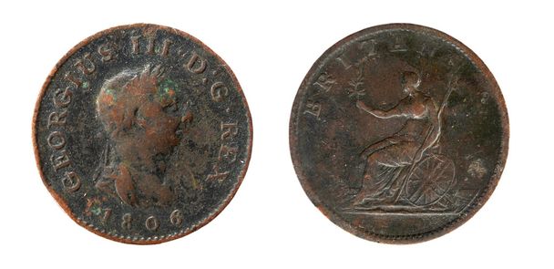 Старий мідні монети з Англії - Фото, зображення