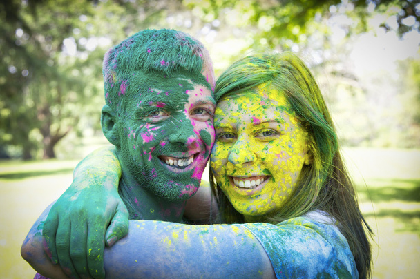 Colorful couple - Foto, afbeelding
