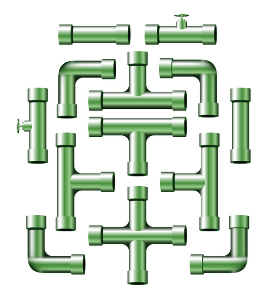 zelené potrubí - Vektor, obrázek