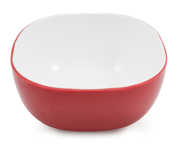 red bowl isolated on white background - 写真・画像