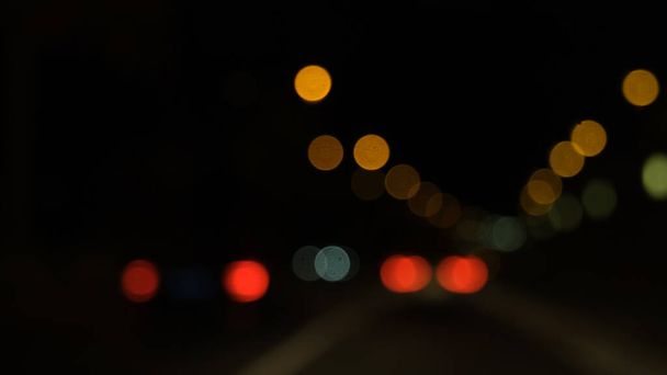 Blur city lights. Blurry lights. Abstract city. Urban wallpaper. Background city lights. - Φωτογραφία, εικόνα