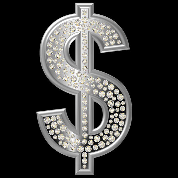 Diamond Symbol Dollar - Foto, afbeelding