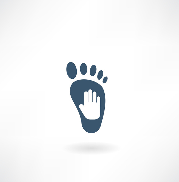 Foot care icon - Vector, imagen