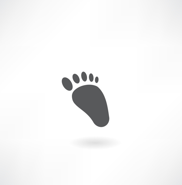 Black footstep - Vector, imagen