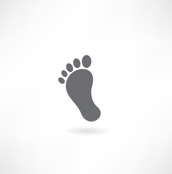 Black bare footsteps - Vector, afbeelding