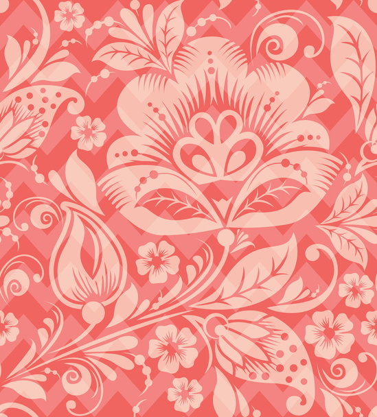 Vector Seamless chevron floral Background - Vector, afbeelding