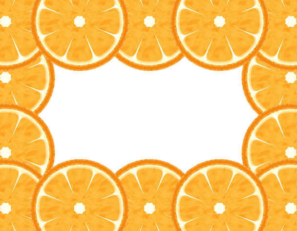Slice orange border - Φωτογραφία, εικόνα