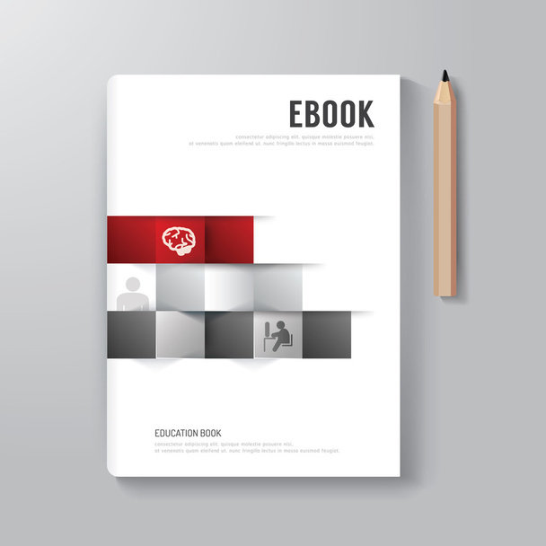 κάλυψη βιβλίο πρότυπο στυλ minimal ψηφιακής σχεδίασης - Διάνυσμα, εικόνα