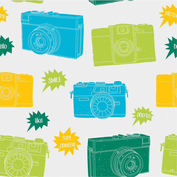 Photography seamless pattern - Vector, Image
