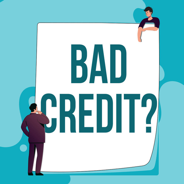 Inspiráló szöveg Bad Creditquestion. Internet Concept képtelenség egy személy visszafizetni az adósságot időben és teljes mértékben Gépelés és iktatás Office dokumentumok létrehozása Kapcsolódó fájlok - Fotó, kép