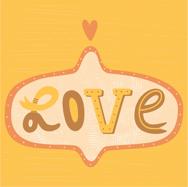Cute LOVE sign for your design - Wektor, obraz