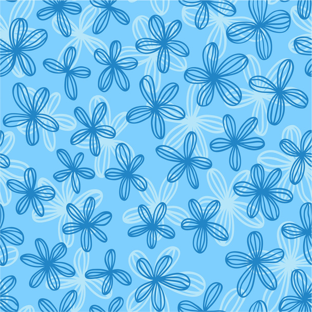 Seamless floral pattern in doodle style - Διάνυσμα, εικόνα