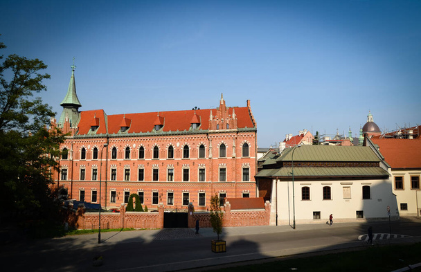monuments and attractions on the market square in Krakow  - Φωτογραφία, εικόνα