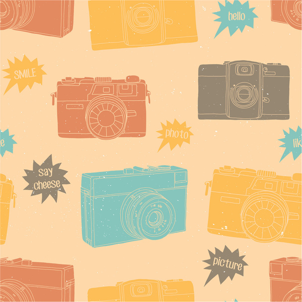 Photography seamless pattern. - Vector, Image