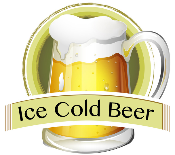 kylmä olut - Vektori, kuva