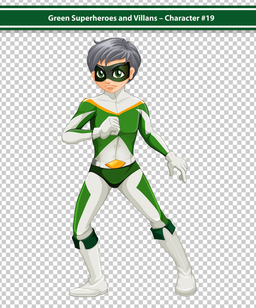 grüner Superheld - Vektor, Bild