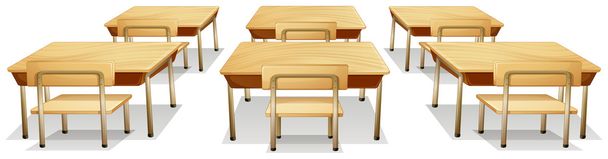 τραπέζια και καρέκλες - Διάνυσμα, εικόνα