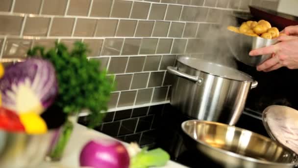 Alimentos saudáveis na cozinha doméstica
 - Filmagem, Vídeo