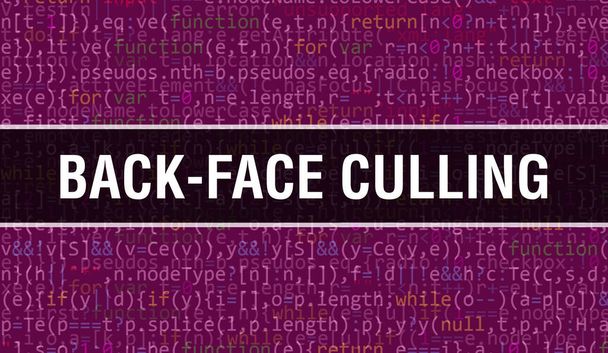 Backface-Keulung mit Abstract Technology Binärcode Background.Digital binäre Daten und Secure Data Concept. Software - Foto, Bild