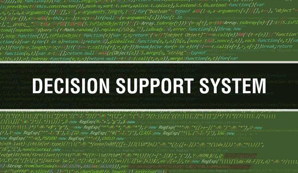 Decision support system with Abstract Technology Binary code Background.Digital binary data and Secure Data Concept. Software - Photo, Image