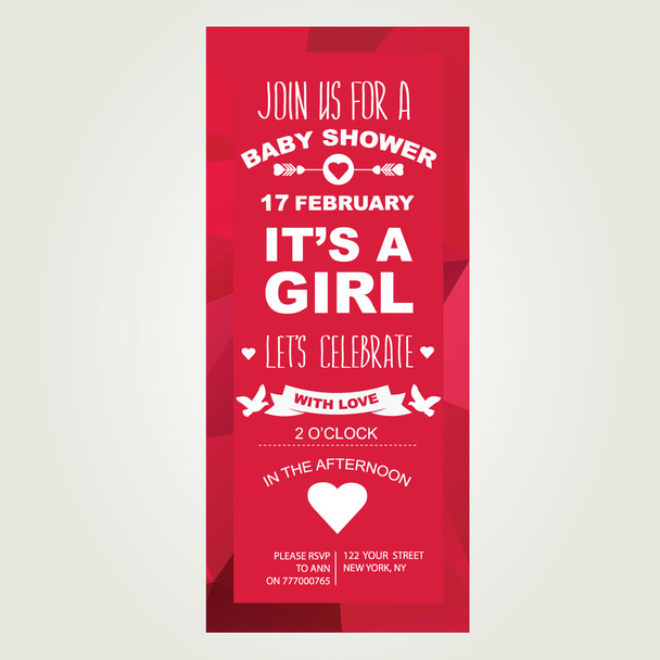 Baby shower invitation. - Vector, Image