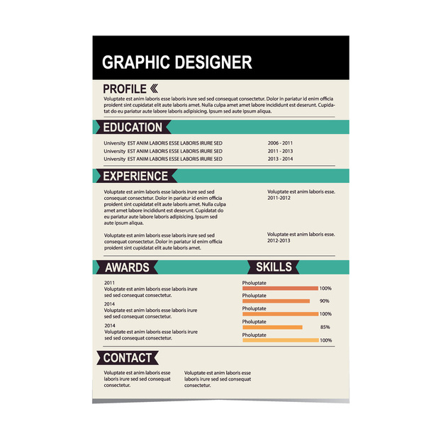 CV creatieve achtergrond - Vector, afbeelding
