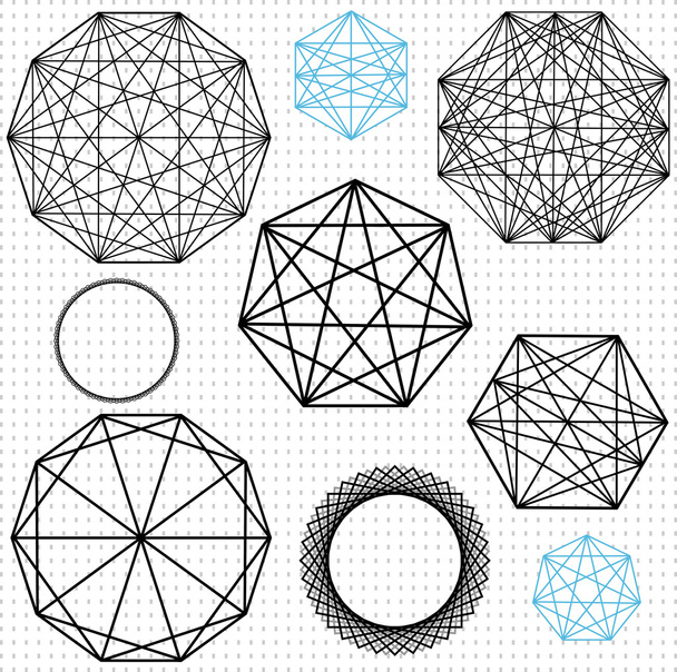 geometrische veelhoek ontwerpen - Vector, afbeelding