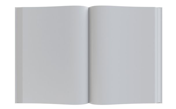 Open boek over witte achtergrond - Foto, afbeelding