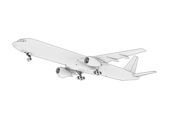 Aircraft isolated on white background - Photo, Image