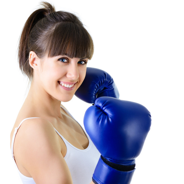 Woman in boxing gloves - Foto, Bild