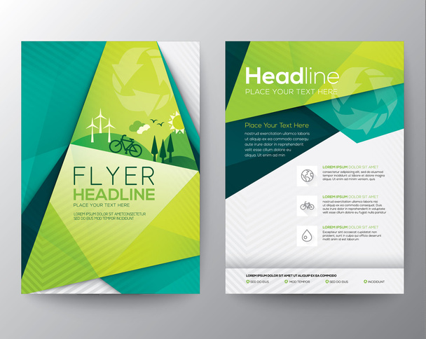 Abstract Triangle Flyer design template - Vector, Image